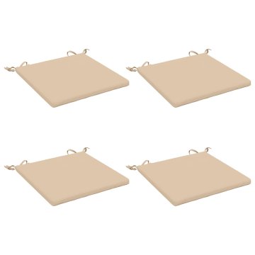 Vidaxl Sedežne blazine SOEST 4 kos 100% poliester Krem 40 x 40 x 3 cm