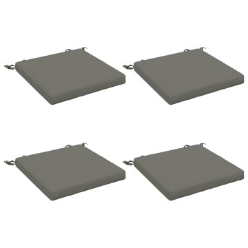 Vidaxl Sedežne blazine SOEST 4 kos 100% poliester Siva 40 x 40 x 5 cm