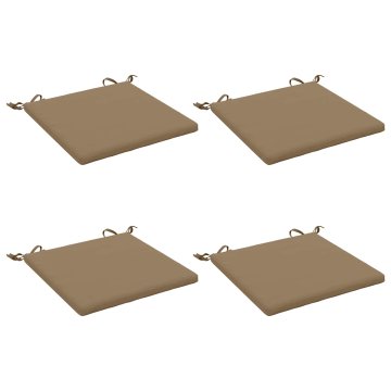 Vidaxl Sedežne blazine SOEST 4 kos 100% poliester Taupe 45 x 45 x 3 cm