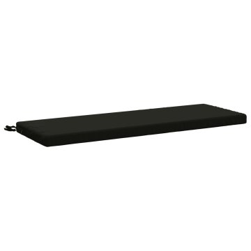 Vidaxl Blazina za klop SOEST 100% poliester Črna 100 x 40 x 5 cm