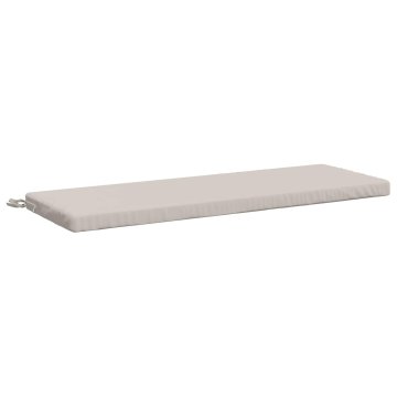 Vidaxl Blazina za klop SOEST 100% poliester Bela 110 x 40 x 5 cm
