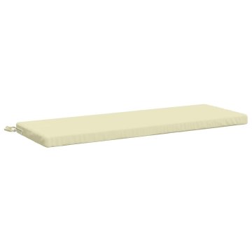 Vidaxl Blazina za klop SOEST 100% poliester Krem 120 x 40 x 5 cm