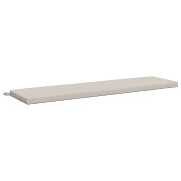 Vidaxl Blazina za klop SOEST 100% poliester Bela 160 x 40 x 5 cm