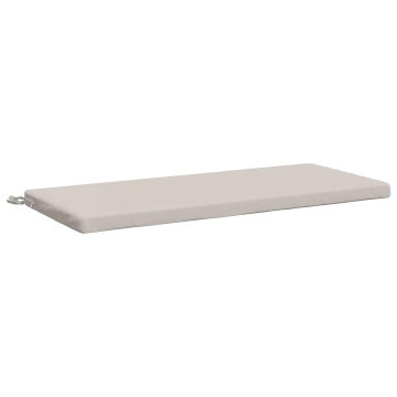 Vidaxl Blazina za klop SOEST 100% poliester Bela 120 x 50 x 5 cm