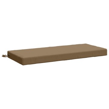 Vidaxl Blazina za klop SOEST 100% poliester Taupe 120 x 50 x 8 cm