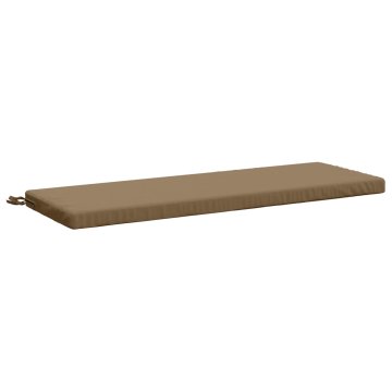 Vidaxl Blazina za klop SOEST 100% poliester Taupe 120 x 40 x 5 cm