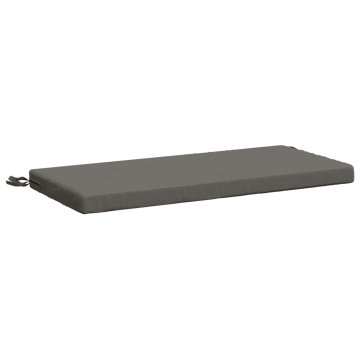 Vidaxl Blazina za klop SOEST 100% poliester Siva 80 x 40 x 5 cm