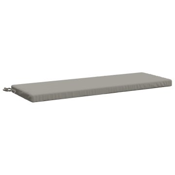 Vidaxl Blazina za klop SOEST 100% poliester Siva 110 x 40 x 5 cm
