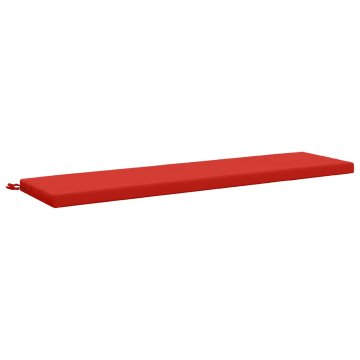 Vidaxl Blazina za klop SOEST 100% poliester Rdeča 160 x 40 x 5 cm