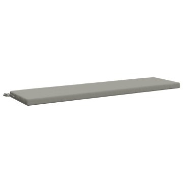 Vidaxl Blazina za klop SOEST 100% poliester Siva 140 x 40 x 5 cm