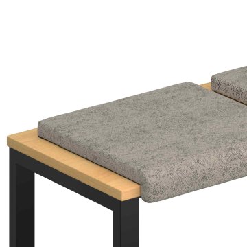 Vidaxl Blazina za klop 2 kos Umetni velur Svetlo siva Globina 35 cm