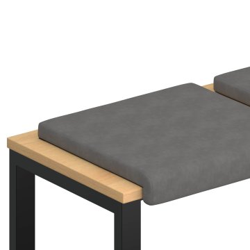Vidaxl Blazina za klop 4 kos Mikrovlakna Temno siva Globina 35 cm
