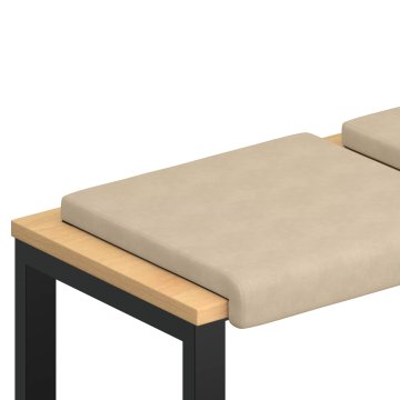 Vidaxl Blazina za klop 2 kos Mikrovlakna Krem Globina 35 cm