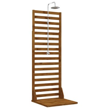 Vidaxl Zunanji tuš 205,5 cm Trdna akacijeva les in nerjavna stole