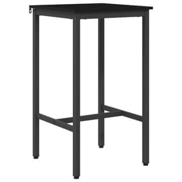 Vidaxl Barska miza 52 x 52 x 110 cm Inženirski les Črni hrast