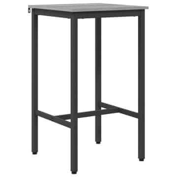 Vidaxl Barska miza 52 x 52 x 110 cm Inženirski les Siva Sonoma