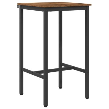Vidaxl Barska miza 52 x 52 x 110 cm Inženirski les Star les Pravokotna
