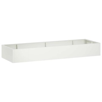 Vidaxl Zadrževanje stene 8 kos 300 x 100 x 40 cm Jeklo Bela