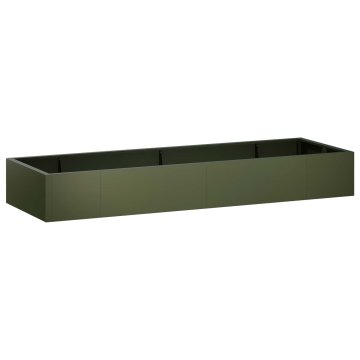 Vidaxl Zadrževanje stene 8 kos 300 x 100 x 50 cm Jeklo Olivno zelena