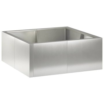 Vidaxl Zadrževanje stene 4 kos 100 x 100 x 30 cm Nerjaveče jeklo