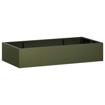 Vidaxl Zadrževanje stene 6 kos 200 x 100 x 30 cm Jeklo Olivno zelena