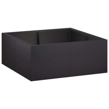 Vidaxl Zadrževanje stene 4 kos 100 x 100 x 30 cm Jeklo Črna