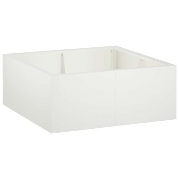 Vidaxl Zadrževanje stene 4 kos 100 x 100 x 30 cm Jeklo Bela