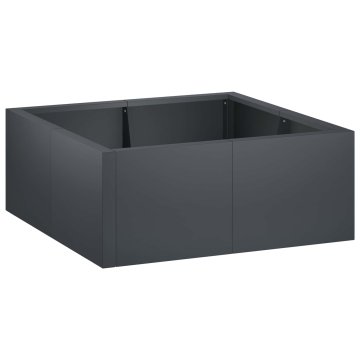 Vidaxl Zadrževanje stene 4 kos 100 x 100 x 40 cm Jeklo Antracit