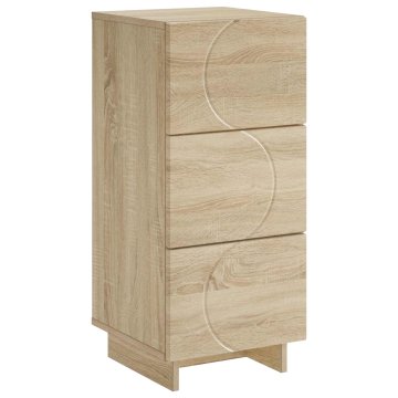 Vidaxl Komoda Sonoma hrast 33,5 x 34,5 x 75 cm Inženirski les