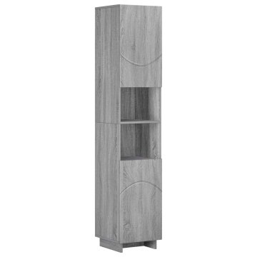 Vidaxl Kopalniška omarica Siva Sonoma 36,5 x 38 x 180 cm