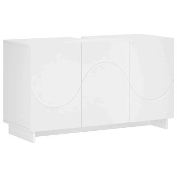 Vidaxl Kopalniška omarica Bela 101 x 41 x 58 cm Konstruiran les