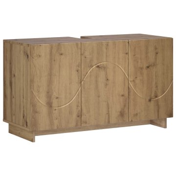 Vidaxl Kopalniška omarica Artisan hrast 101 x 41 x 58 cm