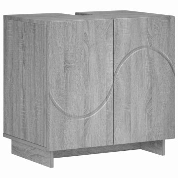 Vidaxl Kopalniška omarica Siva Sonoma 60 x 41 x 58 cm Inženirski les