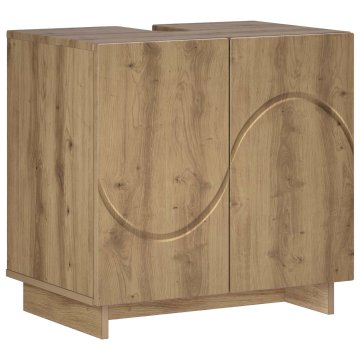 Vidaxl Kopalniška omarica Artisan hrast 60 x 41 x 58 cm Inženirski les