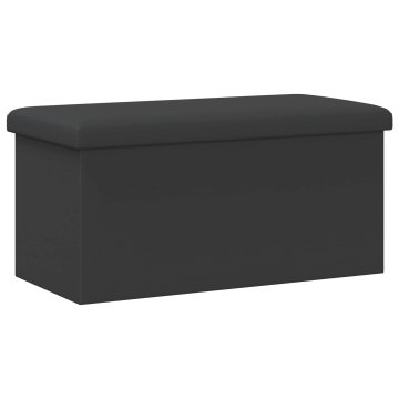 Vidaxl Zložljiva shranjevalna klop Siva 180 kg 80 L 77 x 38 x 38 cm