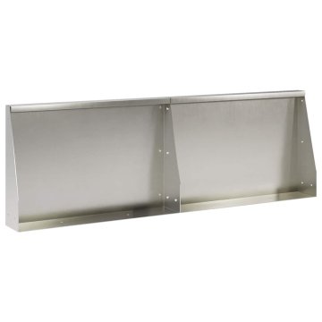 Vidaxl Zadrževanje stene 2 kos 60 x 12 x 50 cm Nerjaveče jeklo Srebrna