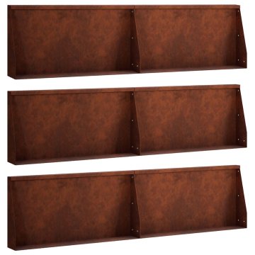 Vidaxl Zadrževanje stene 6 kos 80 x 12 x 30 cm Vremensko odporno jeklo