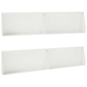 Vidaxl Zadrževanje stene 4 kos 100 x 12 x 30 cm Jeklo Bela