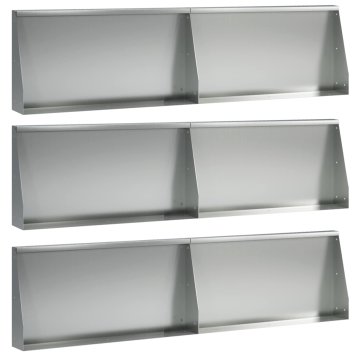 Vidaxl Zadrževanje stene 6 kos 80 x 12 x 30 cm Pocinkano jeklo Srebrna
