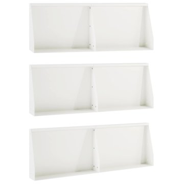 Vidaxl Zadrževanje stene 6 kos 60 x 12 x 50 cm Jeklo Bela