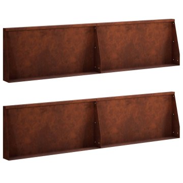 Vidaxl Zadrževanje stene 4 kos 80 x 12 x 30 cm Vremensko odporno jeklo