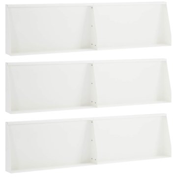 Vidaxl Zadrževanje stene 6 kos 80 x 12 x 50 cm Jeklo Bela