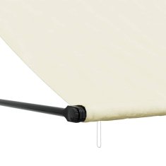 Vidaxl Zložljiva tenda krem 300x150 cm tkanina in jeklo