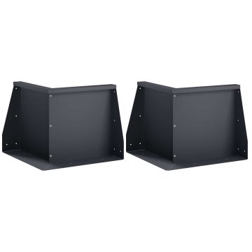Vidaxl Zadrževanje stene 2 kos 50 x 50 x 40 cm Jeklo Antracit