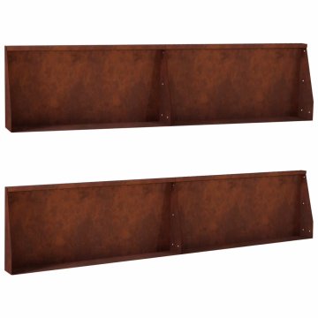 Vidaxl Zadrževanje stene 4 kos 100 x 12 x 40 cm Rjav