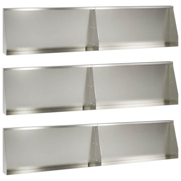 Vidaxl Zadrževanje stene 6 kos 100 x 12 x 40 cm Nerjaveče jeklo
