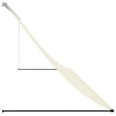 Vidaxl Zložljiva tenda krem 350x150 cm tkanina in jeklo