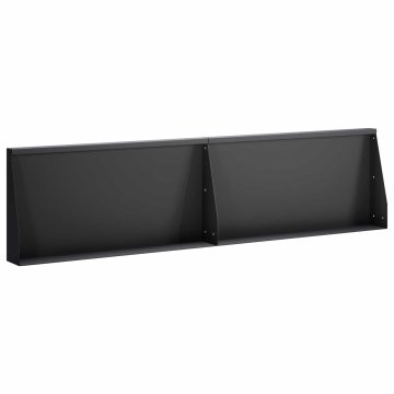 Vidaxl Zadrževanje stene 2 kos 80 x 12 x 40 cm Jeklo Črna