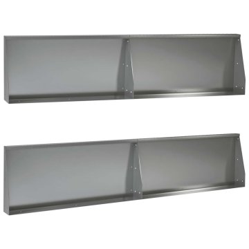 Vidaxl Zadrževanje stene 4 kos 100 x 12 x 30 cm Pocinkano jeklo