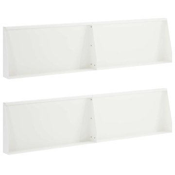 Vidaxl Zadrževanje stene 4 kos 80 x 12 x 30 cm Jeklo Bela